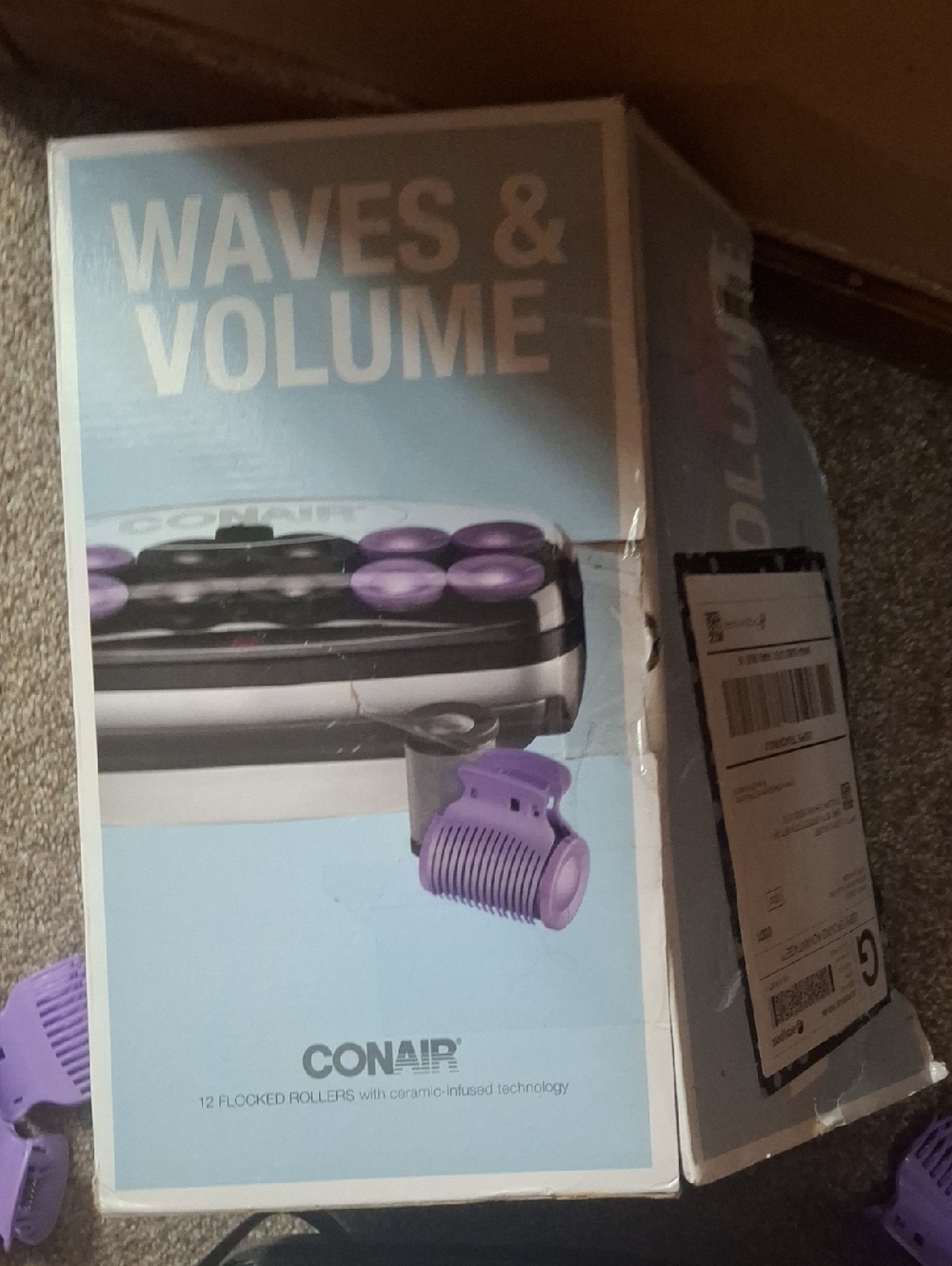 Blue Foam Hot Rollers with Thermal Case - Women Hair Styling Set
